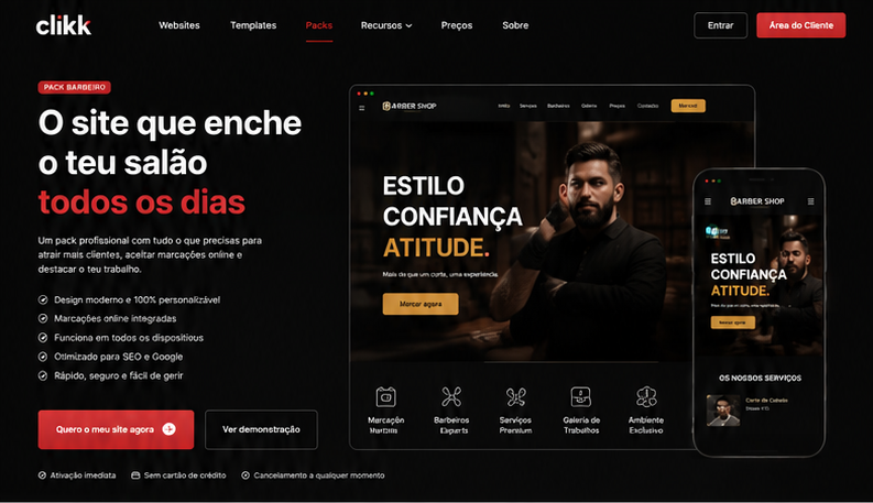 Criação de websites para negócios